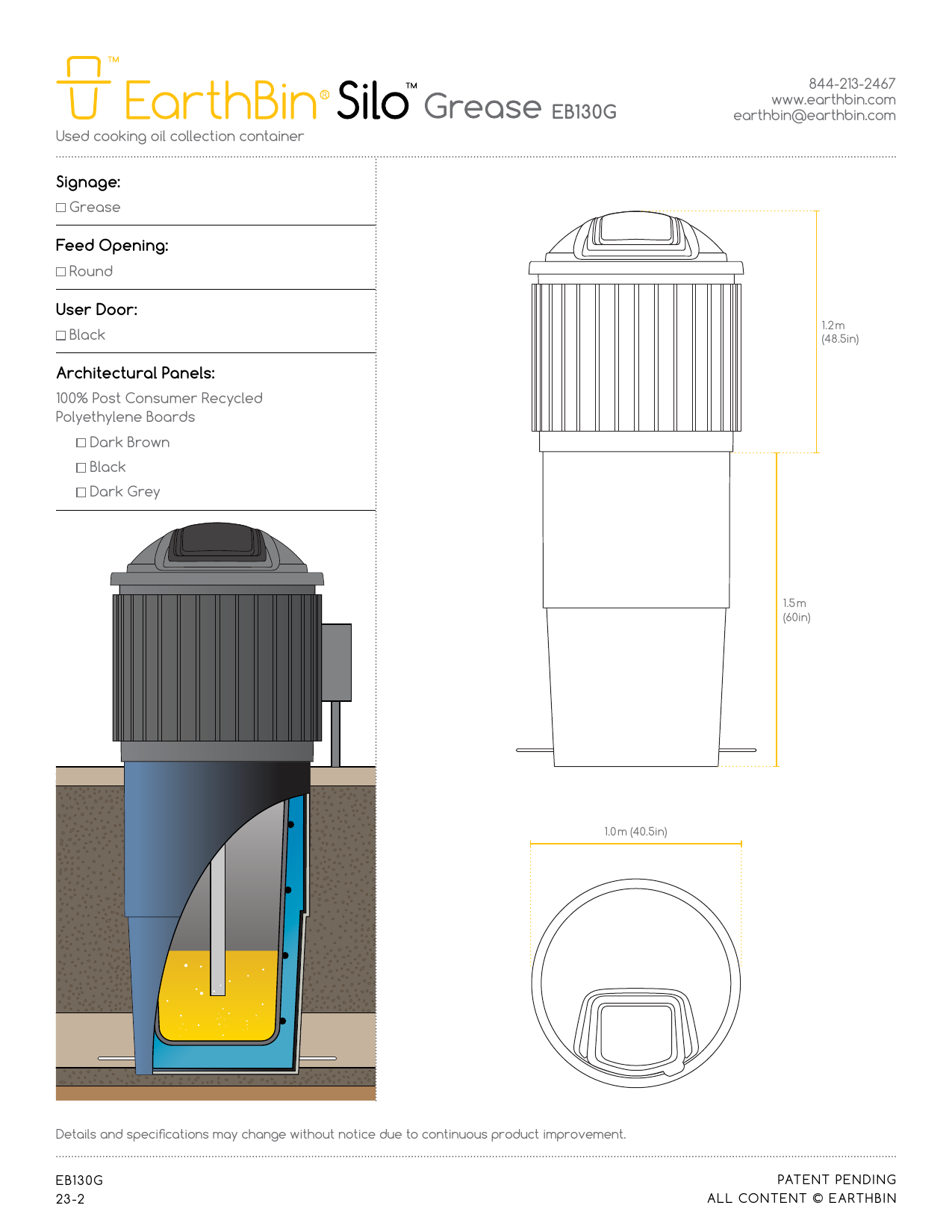 Silo Grease CUT SHEET